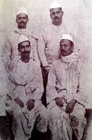 Deshratna Dr. Rajendra Prasad and Bihar Vibhuti Anugrah Narayan Sinha during Mahatma Gandhi's 1917 Champaran Satyagraha
