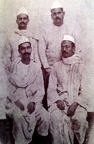 Deshratna Dr. Rajendra Prasad and Bihar Vibhuti Anugrah Narayan Sinha during Mahatma Gandhi's 1917 Champaran Satyagraha